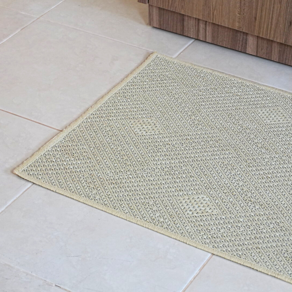 Tapete Passadeira Antiderrapante Sisal – Natural Losango