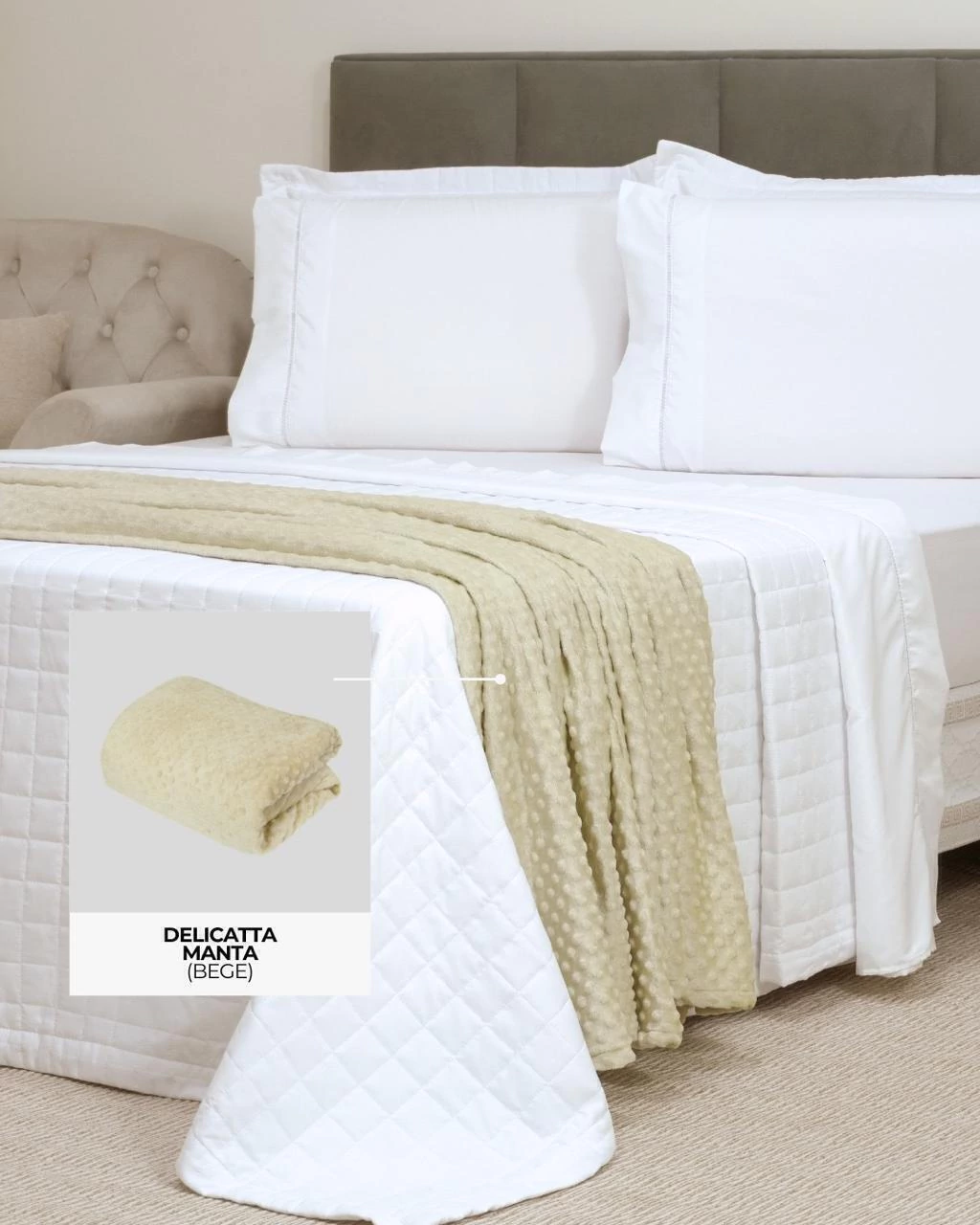 Kit Cama Completa com Manta