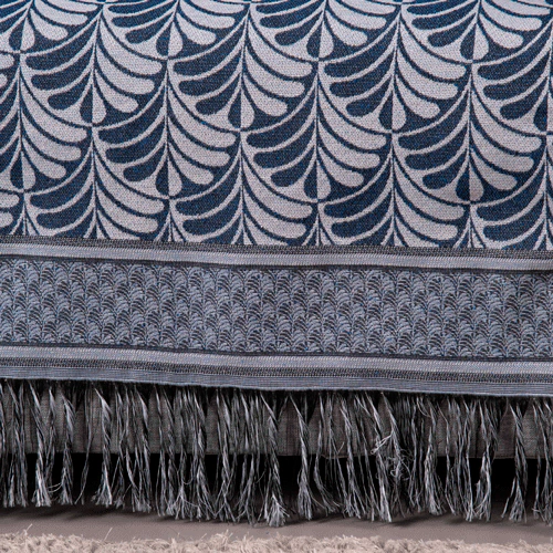 Manta para Sofá Jacquard com Franja — Luxor